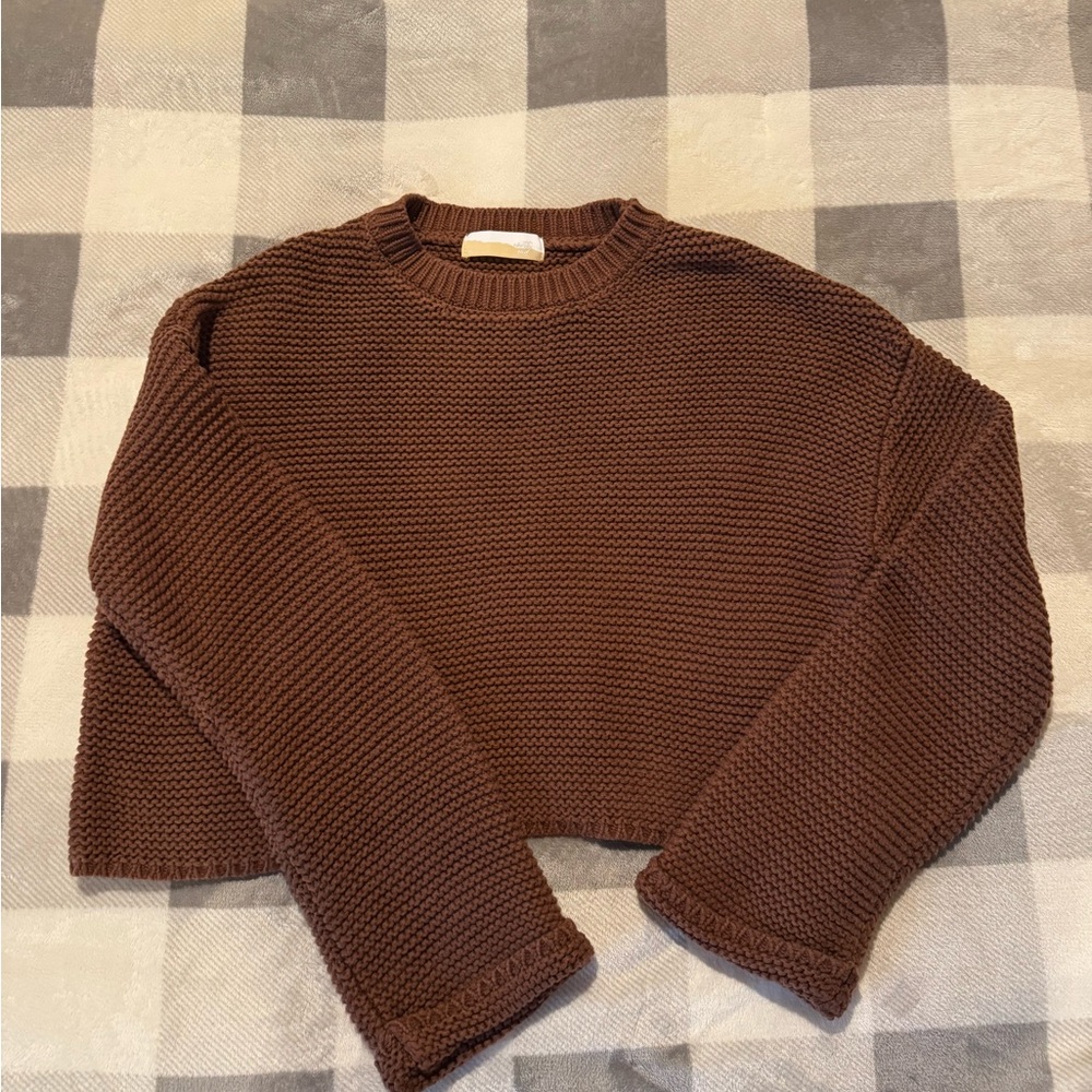 Lizard Thicket North End Crop Sweater Rust Brown Orange